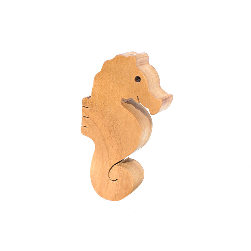 Wooden Seahorse Figure