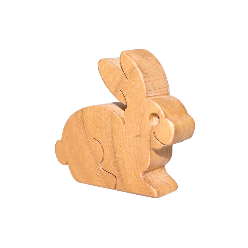 Wooden Rabbit Figure