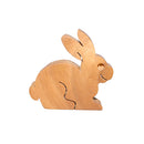 Wooden Rabbit Figure