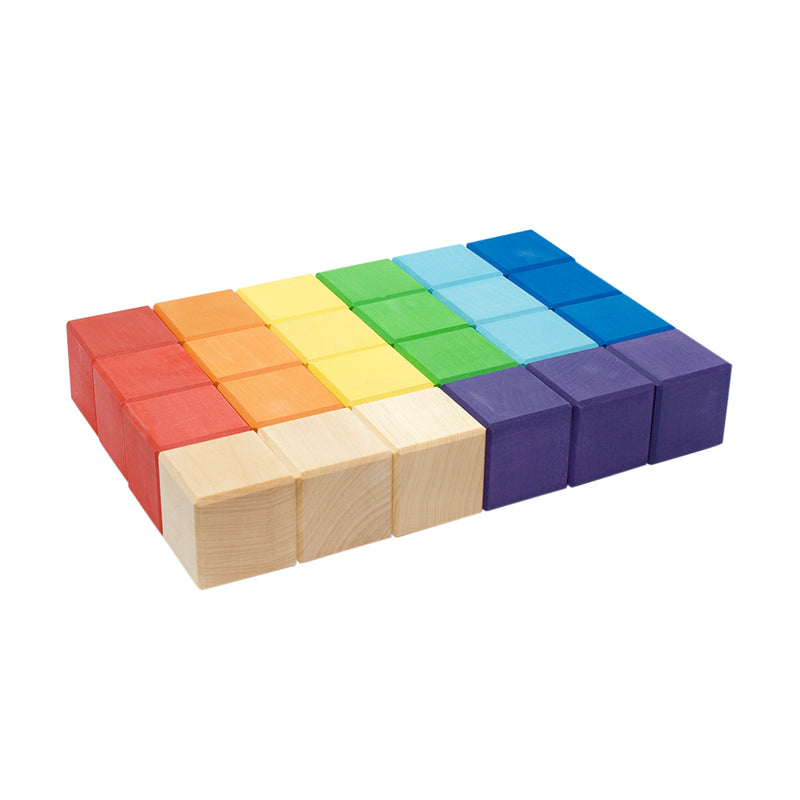 Wooden Building Blocks - Rainbow
