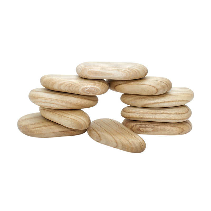 Wooden Stacking Pebbles - Catalpa