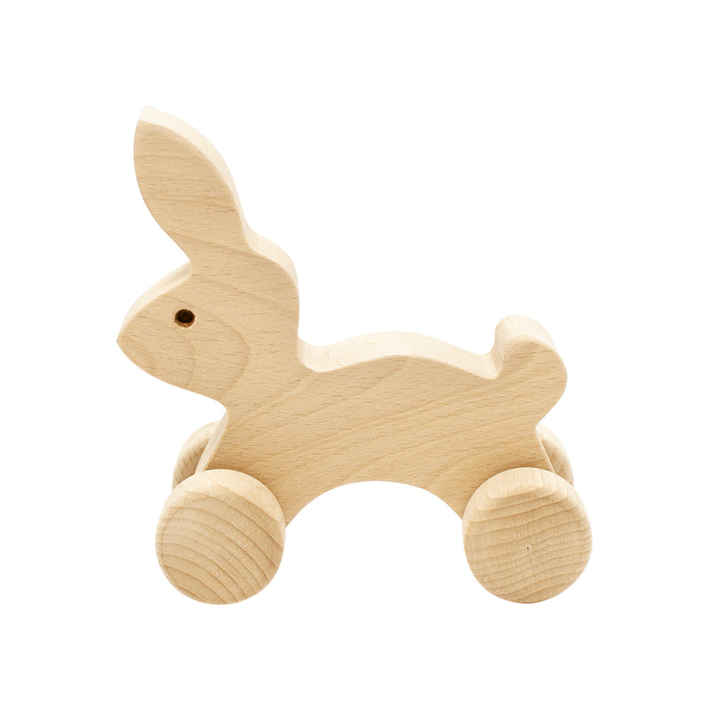 Wooden Rabbit Push Along - Hoppy