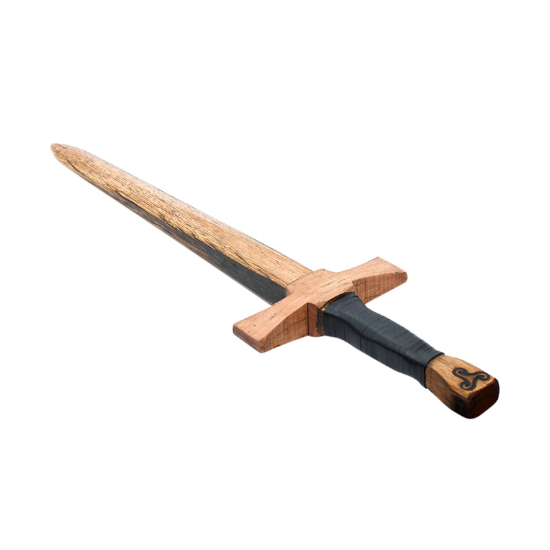 Large Wooden Kings Sword - Leather Handle