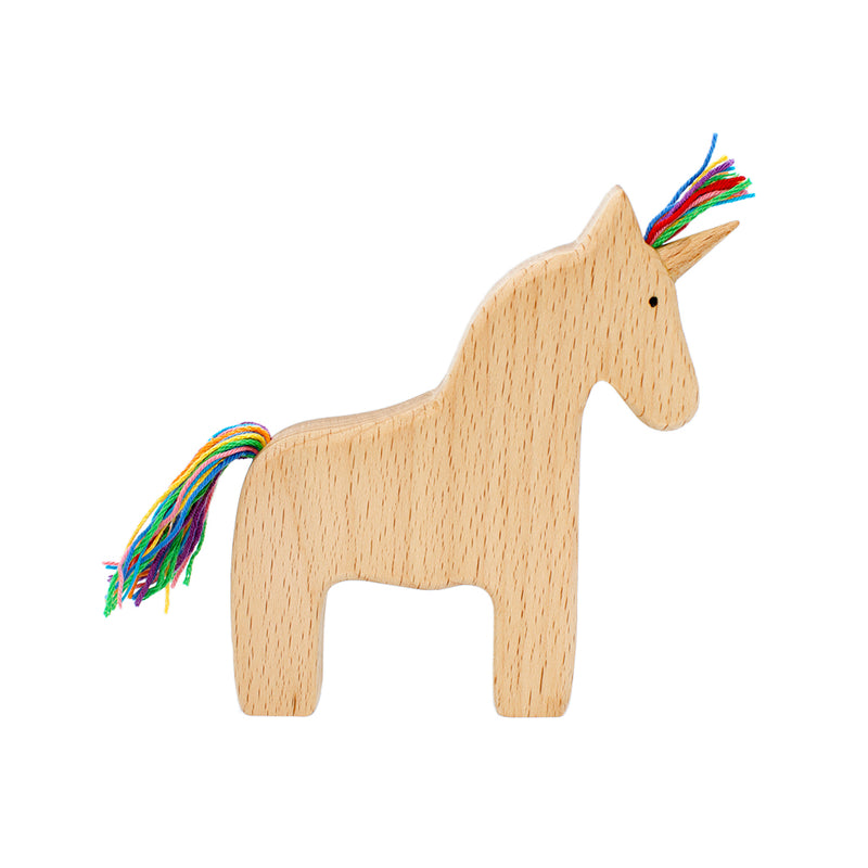 Wooden Unicorn Dad - Rainbow