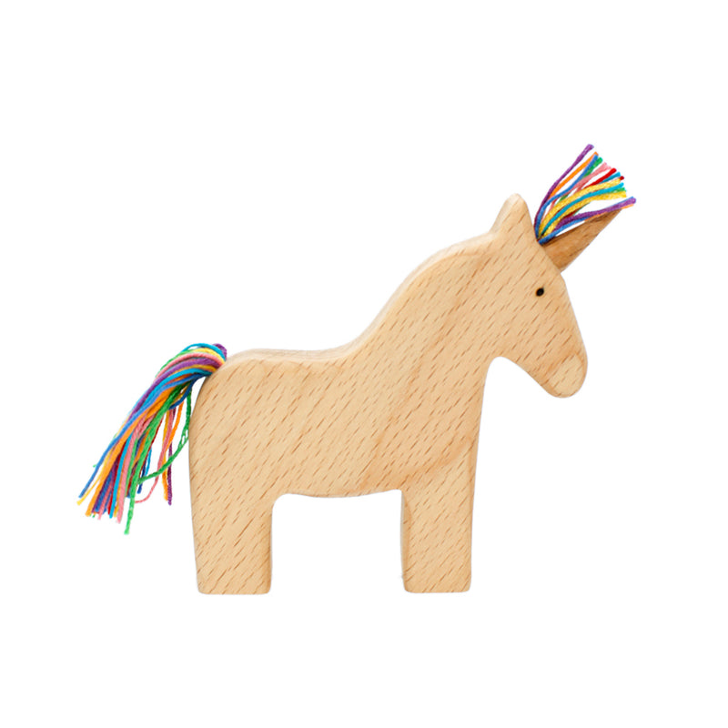 Wooden Unicorn Mum - Rainbow