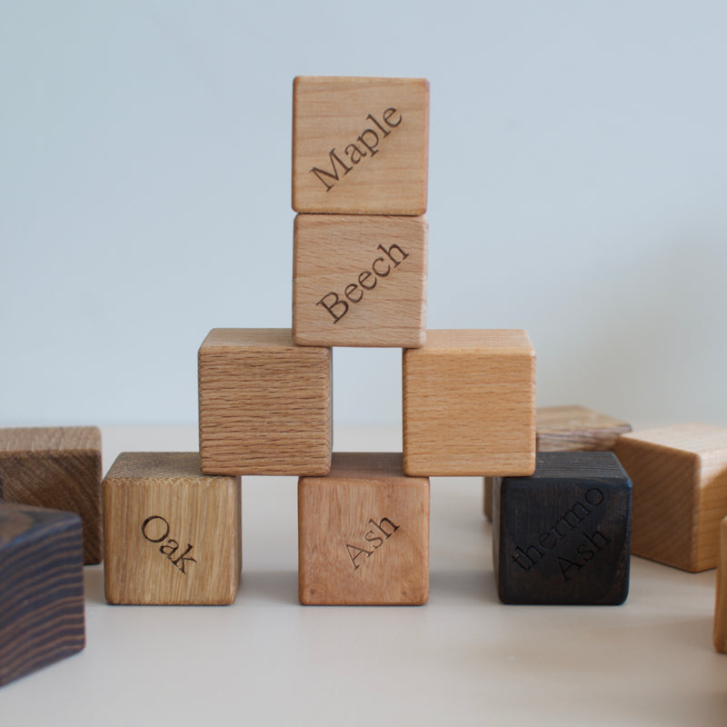 Wooden Natural Building Blocks - 20 Pieces