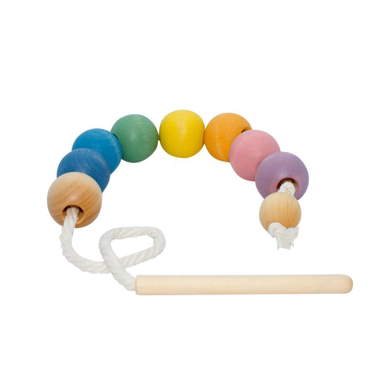 Wooden Lacing Toy - Pastel