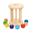 Wooden Rolling & Lacing Toy - Rainbow