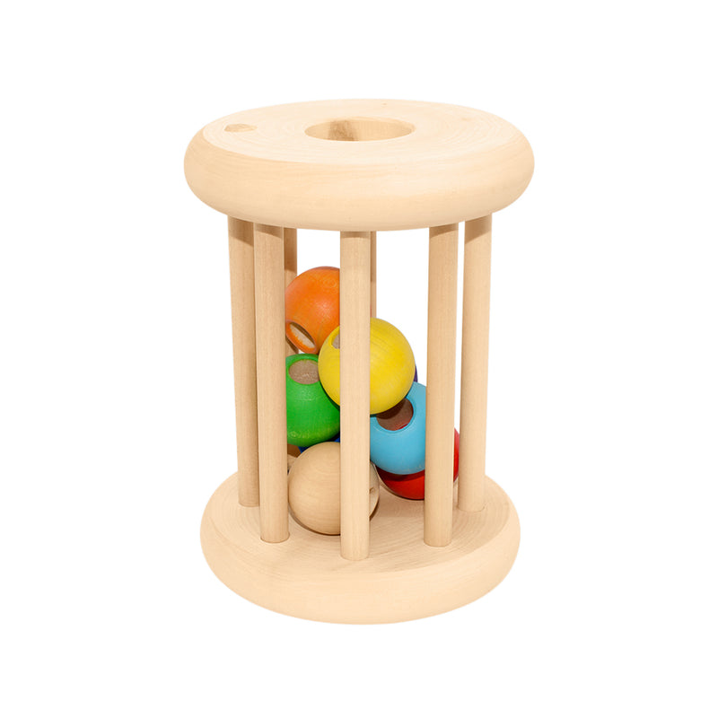 Wooden Rolling & Lacing Toy - Rainbow
