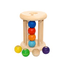 Wooden Rolling & Lacing Toy - Rainbow