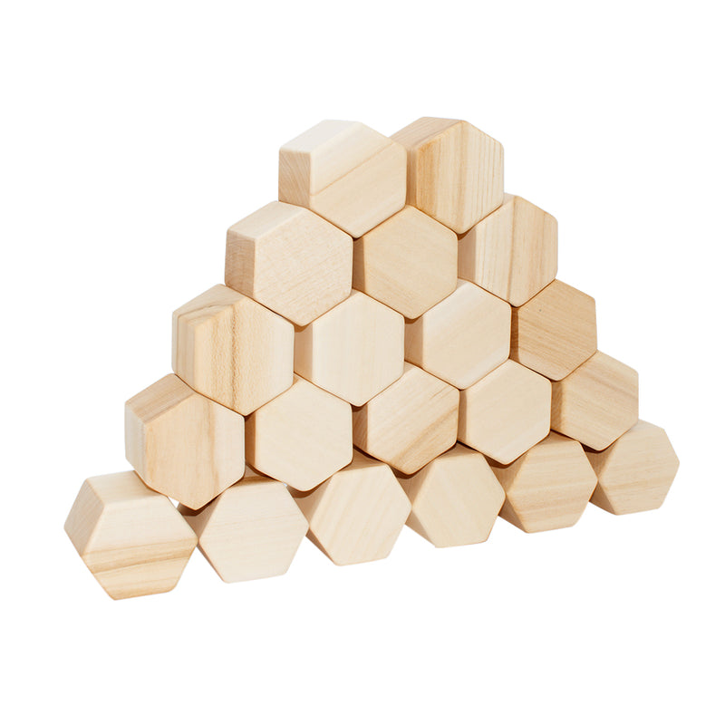 Wooden Honeycomb Blocks - Natural