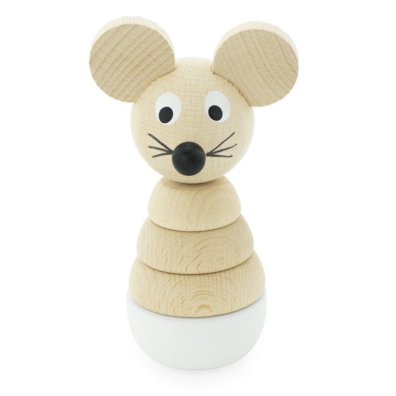 Wooden Toy Mouse Stacking Puzzle - Happy Go Ducky