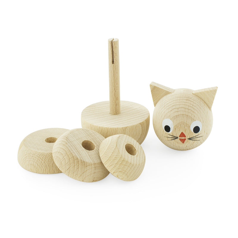 wooden cat stacking puzzle 