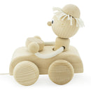 little wooden pull along car