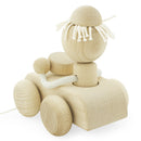 little wooden pull along car