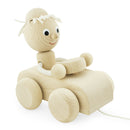 little wooden pull along car