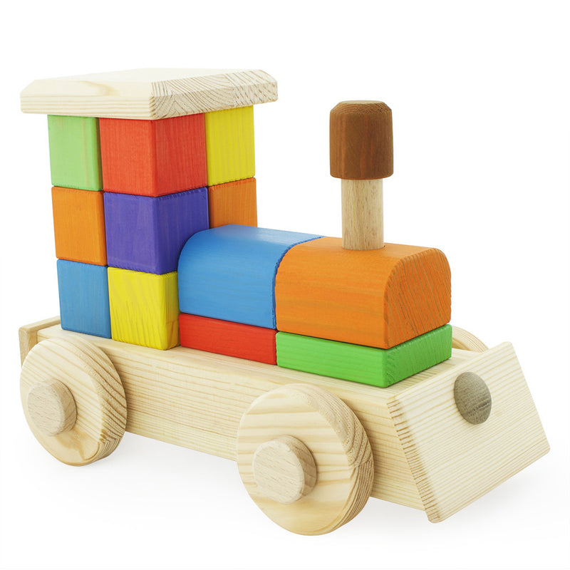 Colourful Building Block Toy Train For Kids