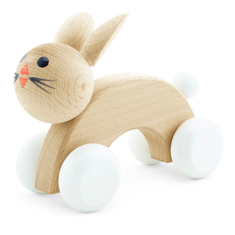 wooden push along toy bunnies