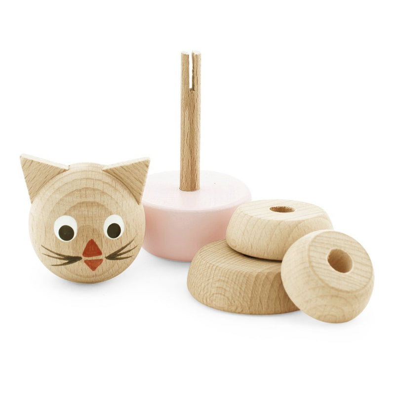 Victoria the wooden cat stacking puzzle