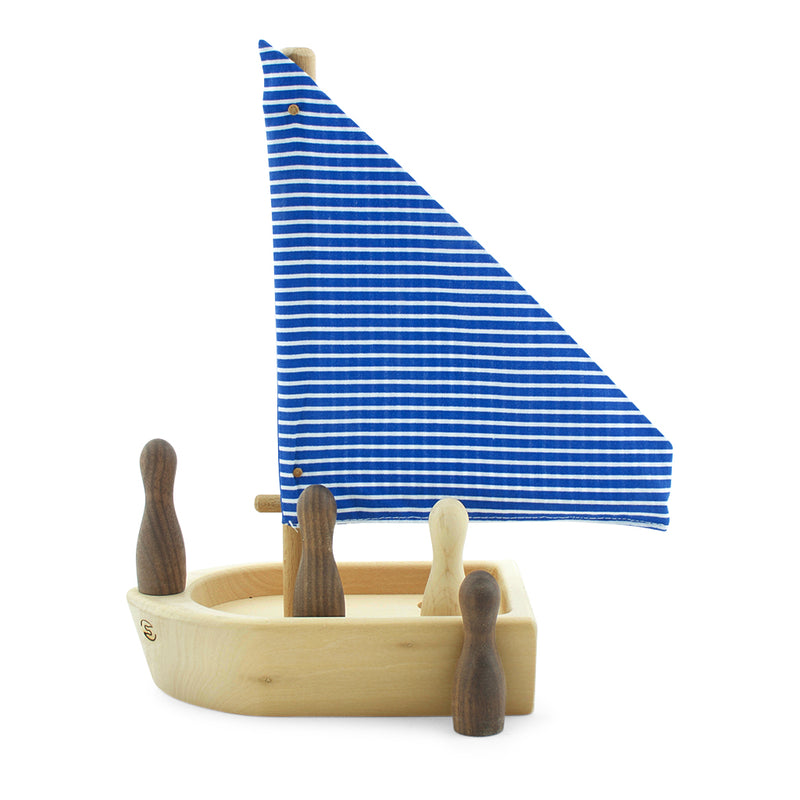 Toy Wooden Boat With Passengers - Hobie
