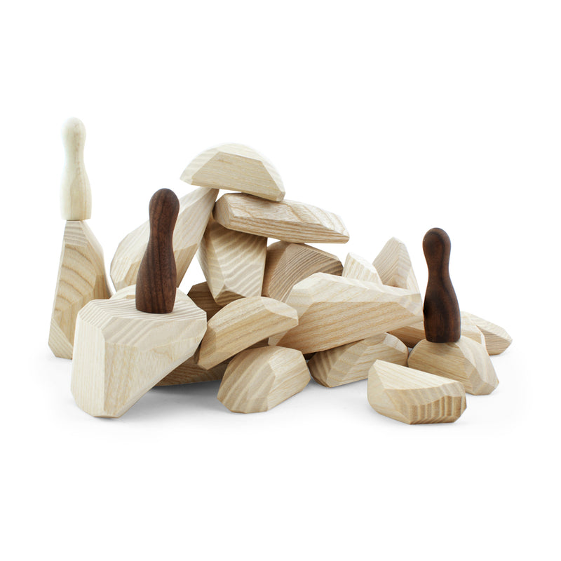 Wooden Stackable Balancing Rocks Children's Developmental Toy 