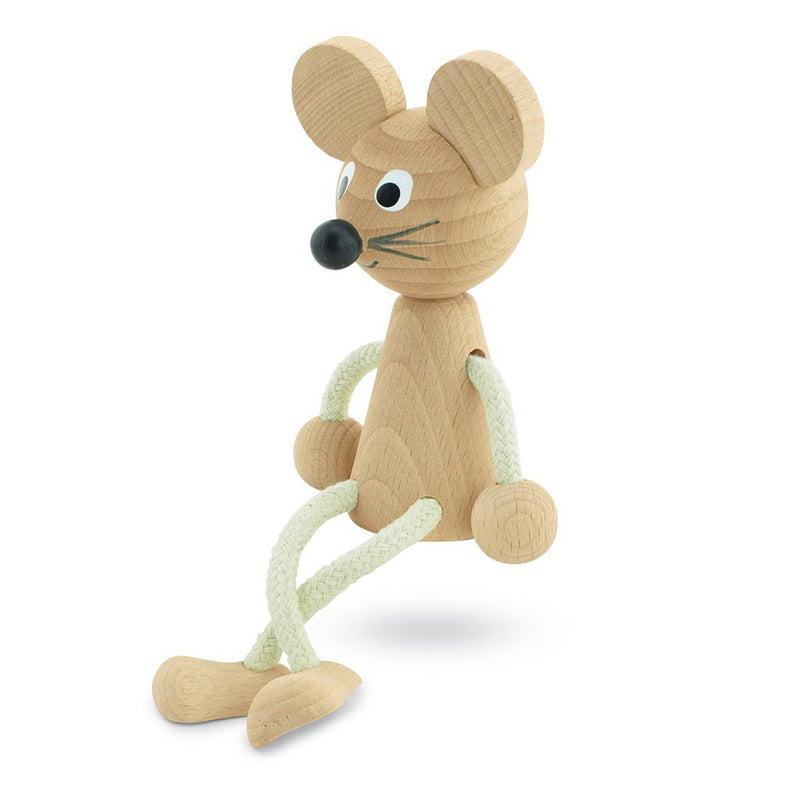 wooden sitting mouse toys