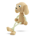 wooden sitting dog toy