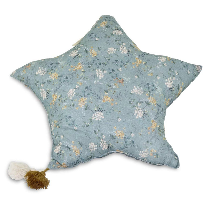 Muslin Star Pillow Large - Green Branches