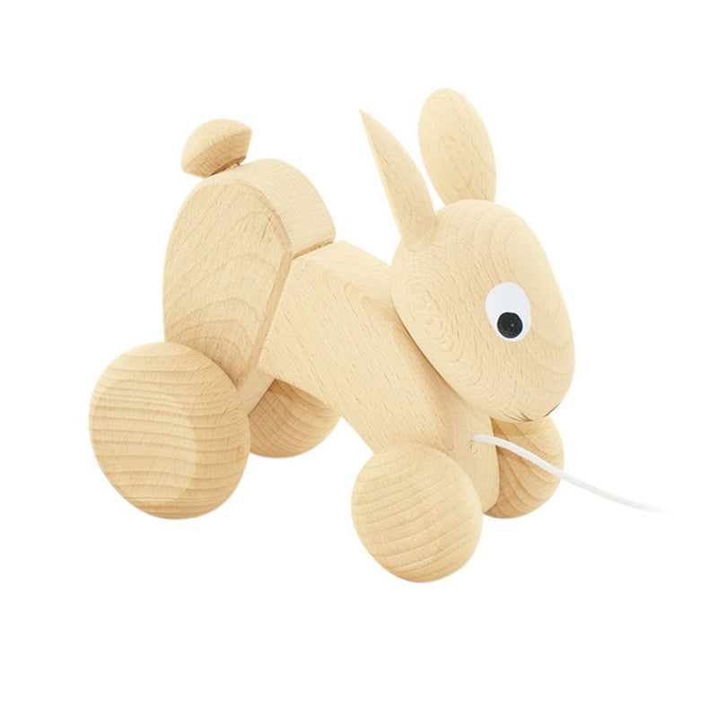 wooden pull along bunny rabbit