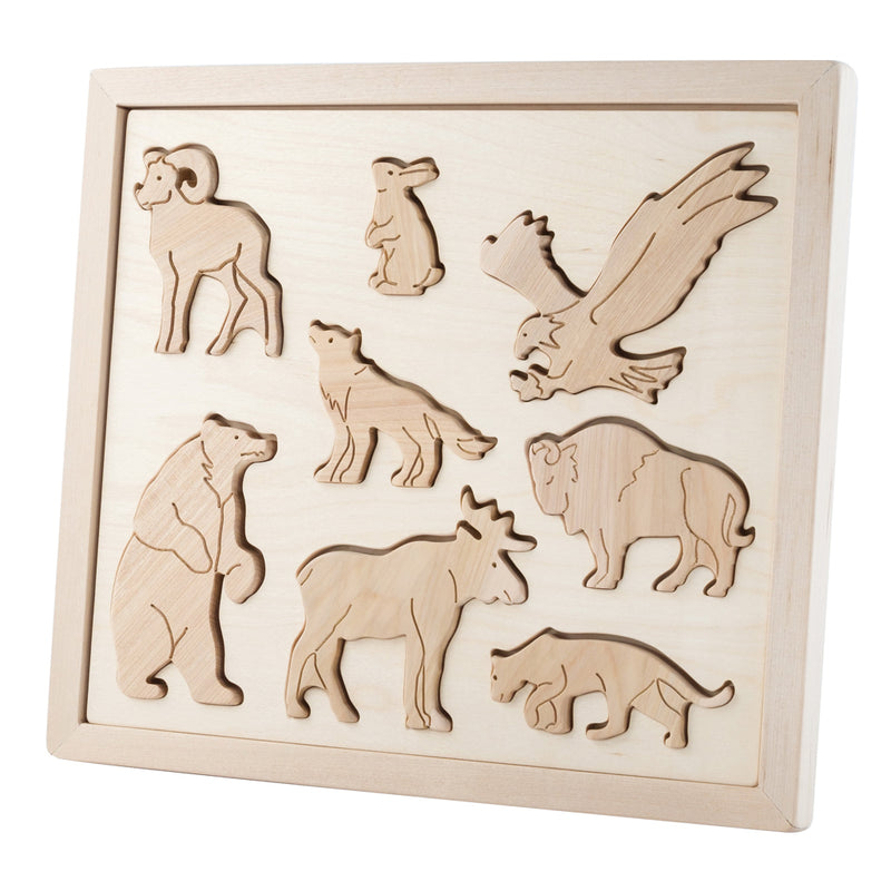 Wooden Sorting Puzzle - Animals Of North America