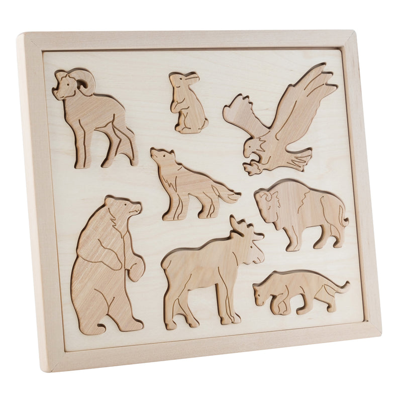 Wooden Sorting Puzzle - Animals Of North America