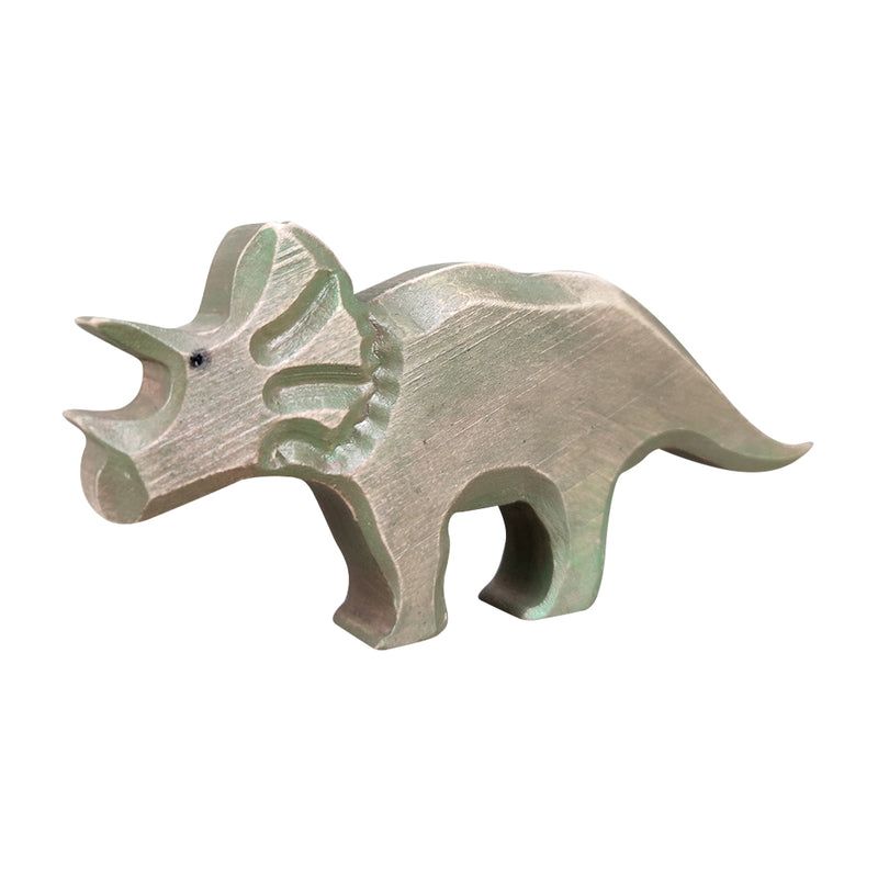 Wooden Toy Triceratops Figure