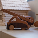 Vintage Wooden Fire Truck Toy