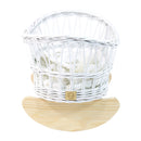 Wicker Doll Cradle - White