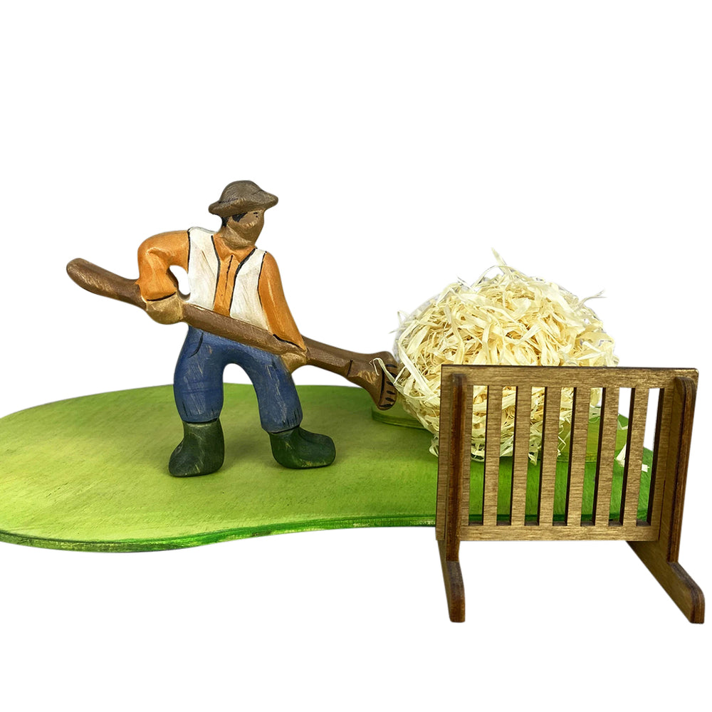 Wooden Toy Farmer Small World Figures Wooden Figures