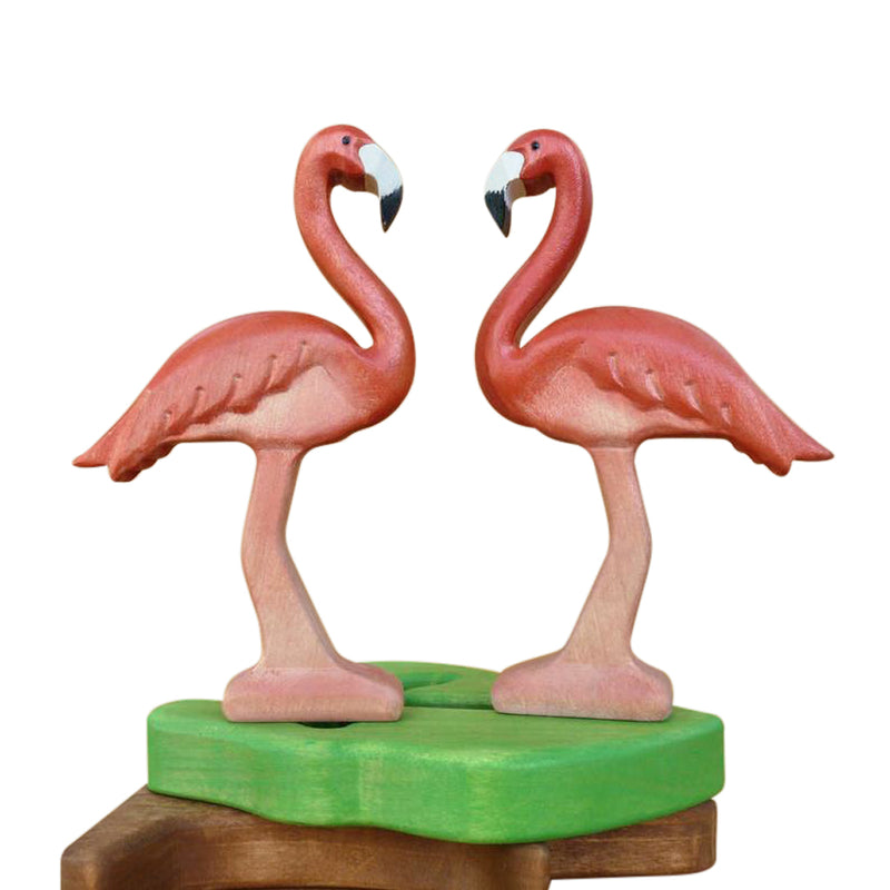 Wooden Flamingo