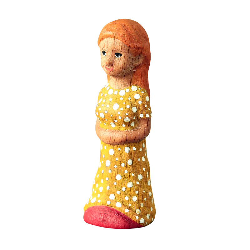 Wooden Girl Figure