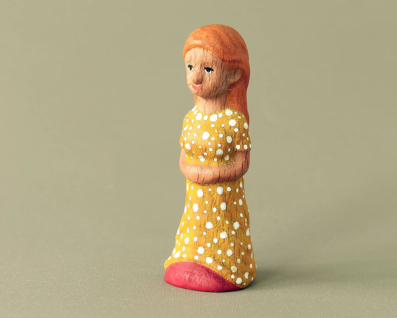 Wooden Girl Figure