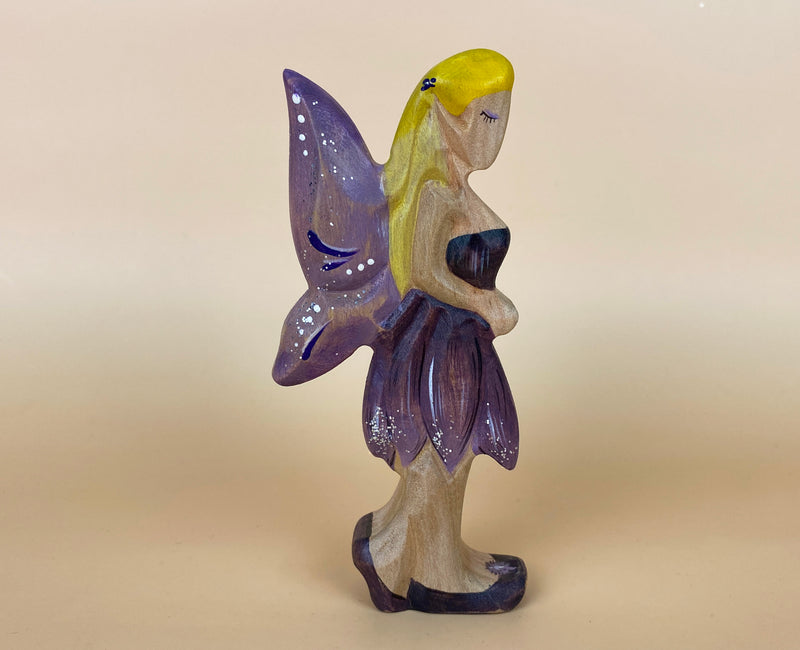 Wooden Fairy Flying - Purple