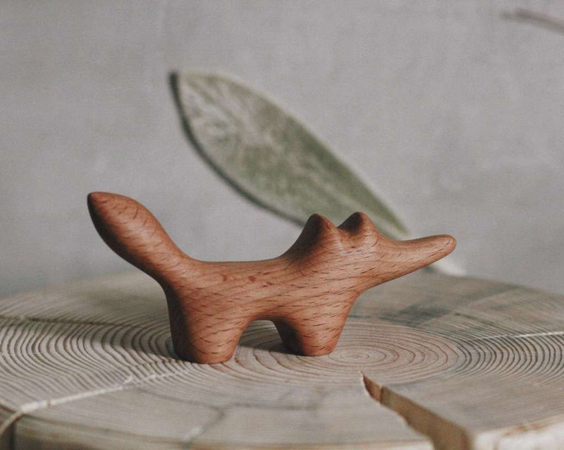 Wooden Fox Figure - Chester