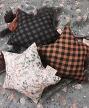 decorative muslin honey checker star pillow