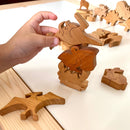 Wooden Kangaroo Figure