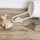 Wooden Pull Along Teddy Bear in Car Toy