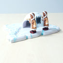 Wooden Eskimo Girls With Fish Set