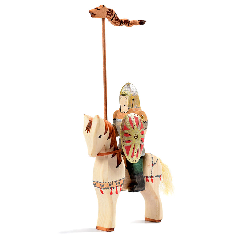 Wooden Dacian Knight & Horse