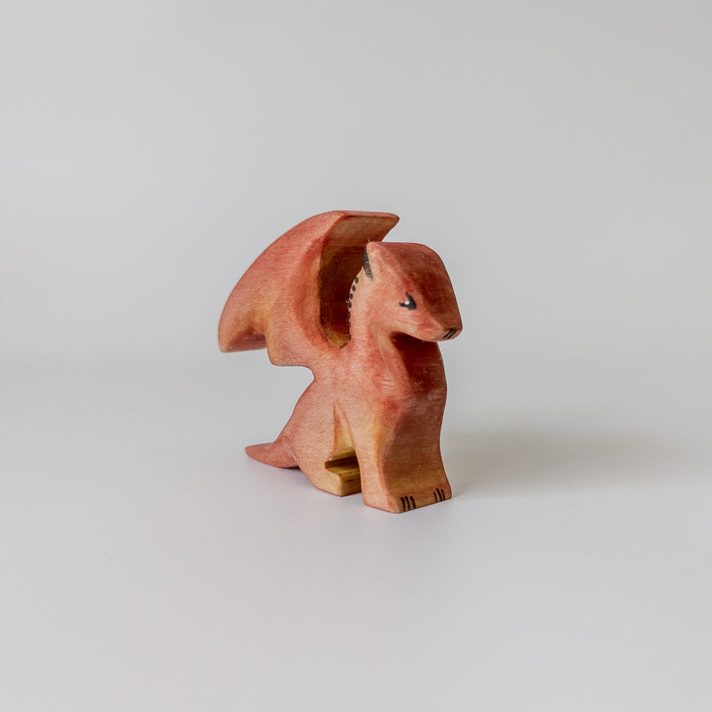 Small Wooden Dragon - Red