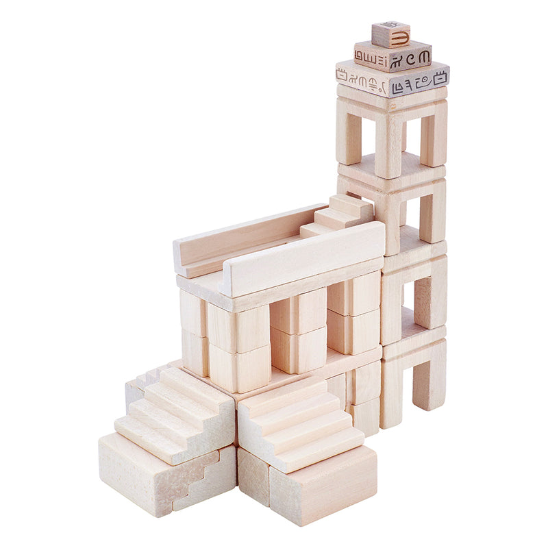 Large Wooden Building Blocks - Maya Civilisation