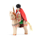 Wooden Knight & Horse Figure