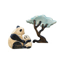 Wooden Panda Mum & Cub