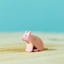 Wooden Piglet - Sitting